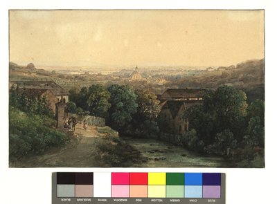 Blick auf Heiligenstadt und Wien vom Nußberg aus tekijältä Thomas Ender