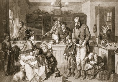 Kädestä suuhun – Hän oli yksi harvoista, joka ei kerjäänyt, pubi. 1879. tekijältä Thomas Faed