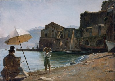 Maalari ja poika, noin 1834 (maalaus) tekijältä Thomas Fearnley