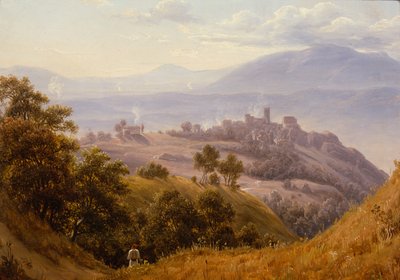 Näkymä Olevanosta, noin 1834 (maalaus) tekijältä Thomas Fearnley