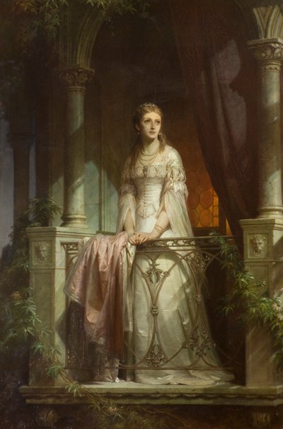 Julia parvekkeella tekijältä Thomas Francis Dicksee