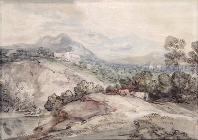 Mäkinen maisema tekijältä Thomas Gainsborough