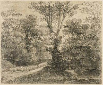 Auringon valaisema polku metsän läpi tekijältä Thomas Gainsborough