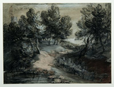 Timber Waggon Woodland Roadilla, 1775-80 tekijältä Thomas Gainsborough