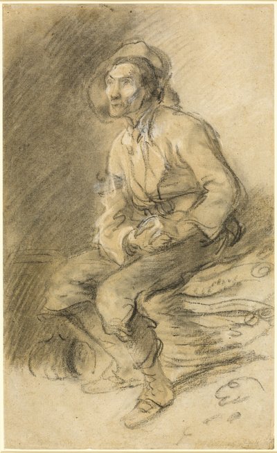 Puumies istuu häkkyrän päällä tekijältä Thomas Gainsborough