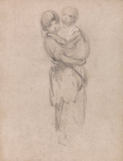 Nuori tyttö pitelee lasta tekijältä Thomas Gainsborough