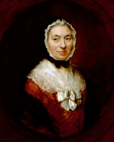 Lady In A Mob -lippis (öljy kankaalle) tekijältä Thomas Gainsborough