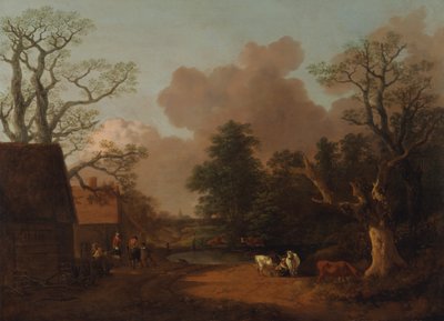 Maisema maitoneidon kanssa vuosina 1754–1756. tekijältä Thomas Gainsborough
