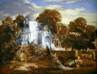 Maisema, jossa on hahmo ja karjaa (öljy kankaalle) tekijältä Thomas Gainsborough