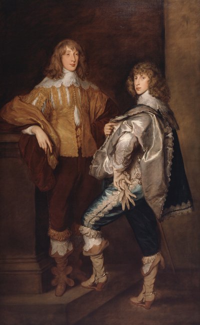 Lordit John ja Bernard Stuart, Anthony van Dyckin mukaan, noin 1760-70 (öljy kankaalle). tekijältä Thomas Gainsborough
