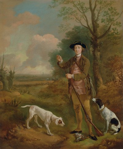 Majuri John Dade (1726-1811) Tanningtonista, Suffolkista, n. 1755 (öljy kankaalle) tekijältä Thomas Gainsborough