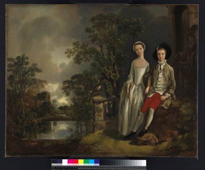Muotokuva Heneage Lloydista ja hänen sisarestaan Lucysta, noin 1750. tekijältä Thomas Gainsborough