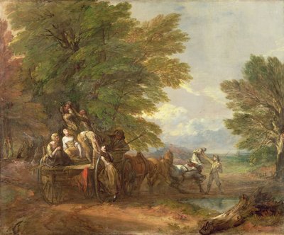 Sadonkorjuuvaunut, noin 1767 tekijältä Thomas Gainsborough