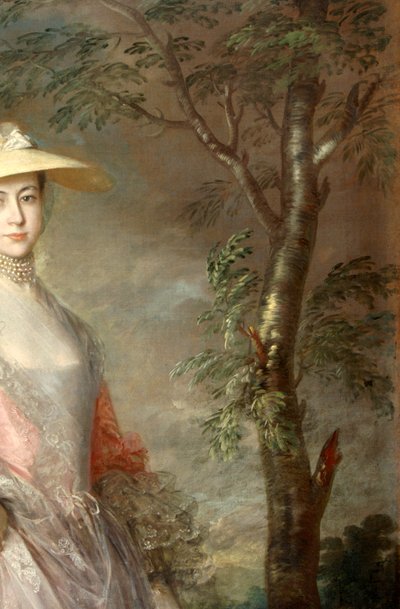 Puun yksityiskohta, maalauksesta Mary, kreivitär Howe, n. 1760 (öljy kankaalle) tekijältä Thomas Gainsborough