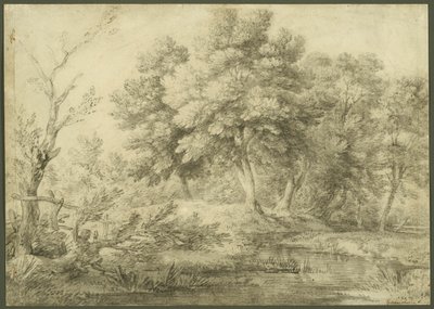 Metsäinen maisema puron kanssa tekijältä Thomas Gainsborough