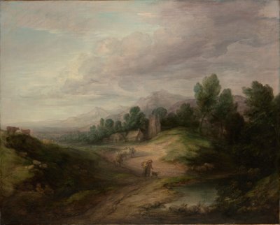 Metsäinen ylänkö maisema tekijältä Thomas Gainsborough