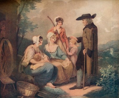 Mökin ovi, c1791 tekijältä Thomas Gaugain