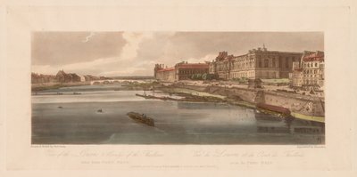 Valikoima 20 Pariisin kauneimmasta näkymistä: Näkymä Louvrelle ja sillalle, 1802. tekijältä Thomas Girtin
