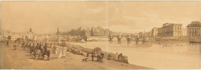 Näkymä Pont Neufille, rahapajalle jne.: pl.8 tekijältä Thomas Girtin