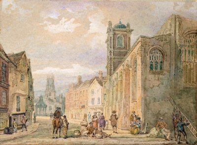 All Saints Pavement, York (lyijykynä ja akvarelli) tekijältä Thomas Girtin