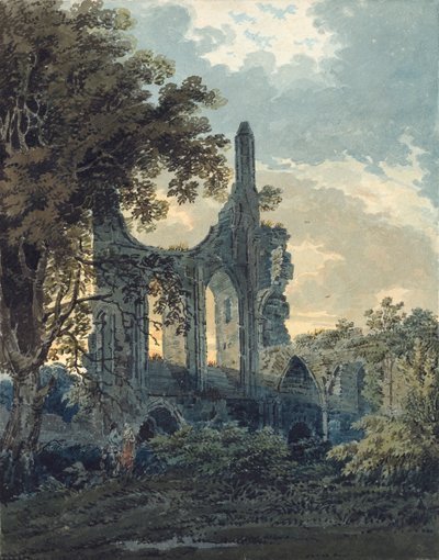 Byland Abbey, Yorkshire, 1793 tekijältä Thomas Girtin