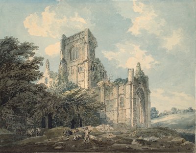 Kirkstall Abbey, Yorkshire, 1790-1802 tekijältä Thomas Girtin