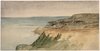 Lyme Regis, Dorset, n. 1797 (wc kynällä kuvioidulla paperilla) tekijältä Thomas Girtin