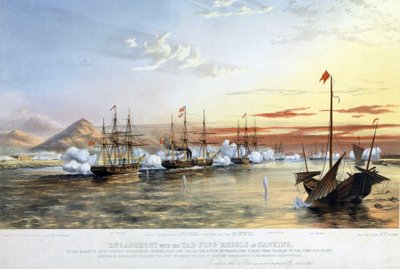 Merivoimien hyökkäys Taiping-kapinallisia vastaan Nanjingissa - tekijältä Thomas Goldsworth (after) Dutton