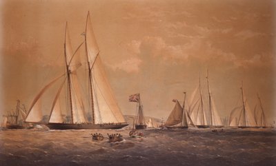 Cambrian voittaja Anglo American Yacht Race, 1868 tekijältä Thomas Goldsworth Dutton