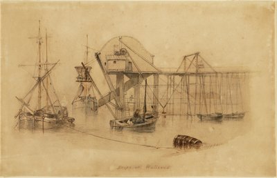 Drops at Wallsend (akvarelli paperille) tekijältä Thomas H. Hair