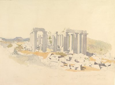 Apollon temppeli Bassaessa, 1843. tekijältä Thomas Hartley Cromek