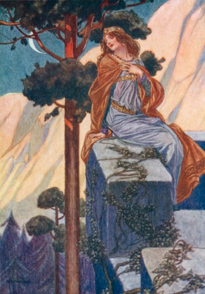 Edvard Grieg: Prinsessa (värilitografia) tekijältä Thomas Heath Robinson