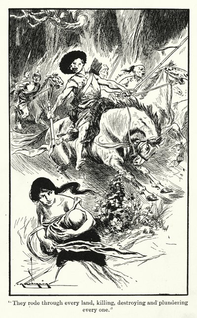 Hunnit (litografia) tekijältä Thomas Heath Robinson