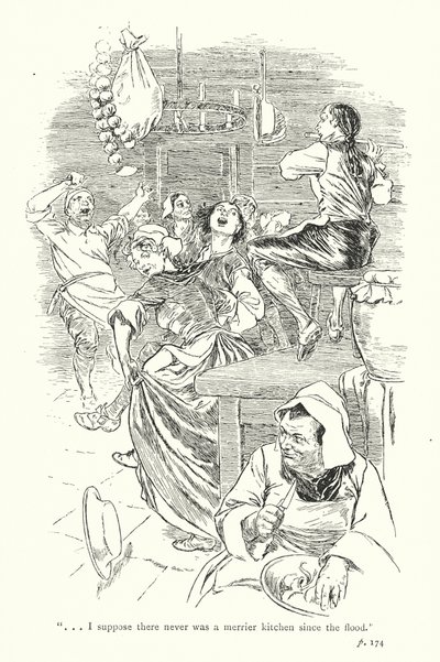 Kuvitus Laurence Sternen teokseen A Sentimental Journey (litografia). tekijältä Thomas Heath Robinson