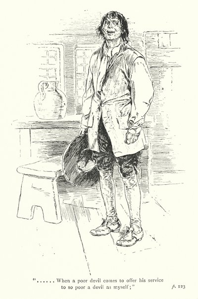 Kuvitus Laurence Sternen teokseen A Sentimental Journey (litografia). tekijältä Thomas Heath Robinson