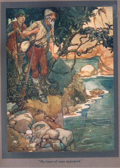 Ihmisen jälkiä ei näkynyt (värilitro). tekijältä Thomas Heath Robinson