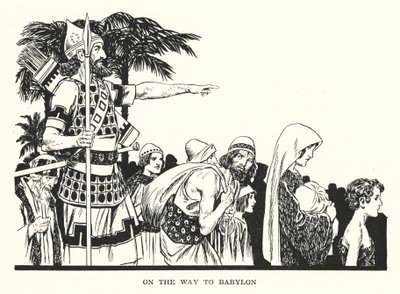 Matkalla Babyloniin (litografia) tekijältä Thomas Heath Robinson