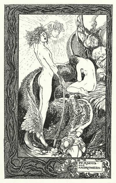 Perseus ja Andromeda (litografia) tekijältä Thomas Heath Robinson