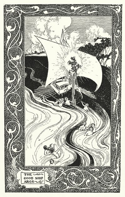 Hyvä alus "Argo" (litografia) tekijältä Thomas Heath Robinson