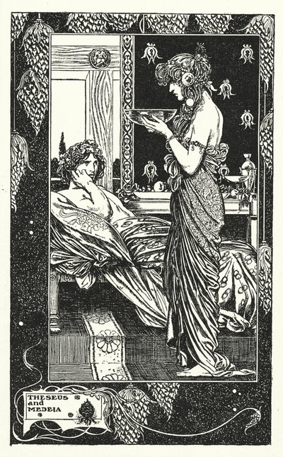 Theseus ja Medeia (litografia) tekijältä Thomas Heath Robinson