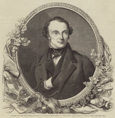 Oikea kunniallinen lordi John Russell, kansanedustaja, Englannin ministeri Wienin konferenssissa 1855 tekijältä Thomas Heathfield Carrick
