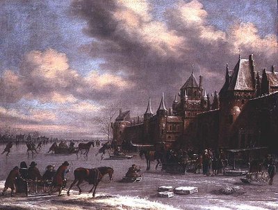 Hollantilainen luistelukohtaus suistossa tekijältä Thomas Heeremans