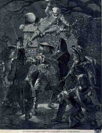 The Outrage Upon Sir John Coventry (d.1682), 21. joulukuuta 1670 (kaiverrus) tekijältä Thomas Herbert (after) Maguire