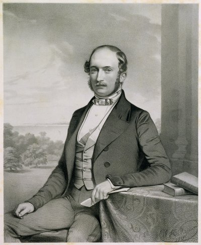 Prinssi Albert (1819-61), teoksesta "Ipswich-museon kunniajäsenten muotokuvat", George Ransome, 1851 (litografia) tekijältä Thomas Herbert Maguire