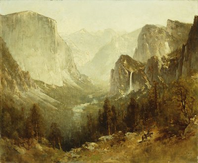 Metsästys Yosemitessa, 1890 tekijältä Thomas Hill