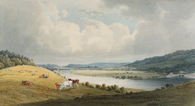 Llantwit, Cadoxton ja Neath pohjoisesta (akvarelli ja kynä paperille) tekijältä Thomas Hornor