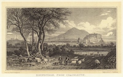 Edinburgh, Craigleith (kaiverrus) tekijältä Thomas Hosmer (after) Shepherd