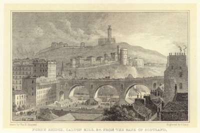 North Bridge, Caton Hill jne. Bank of Scotlandista (kaiverrus) tekijältä Thomas Hosmer (after) Shepherd