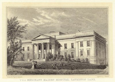 The Merchant Maiden Hospital, Lauriston Lane (kaiverrus) tekijältä Thomas Hosmer (after) Shepherd