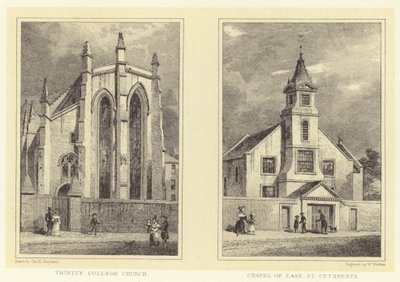 Trinity Collegen kirkko; Kappeli, St Cuthberts (kaiverrus) tekijältä Thomas Hosmer (after) Shepherd
